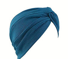 Стильна шапка-тюрбан вовняна