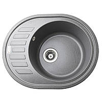 Гранітна мийка Mira ARNICA сірий колір 620 х 500 мм