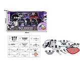 Набір іграшкового посуду металевий 988 C 48 12 елементів, металевий, в коробці, фото 2