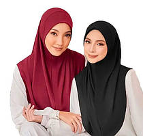 Модальний хіджаб (бордо, чорний) 1шт
