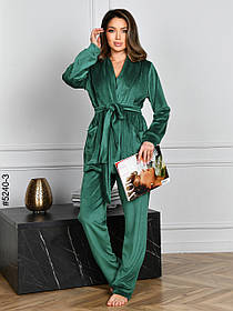 5240-3 Костюм домашній жіночий велюр (3 од: 42-44,46-48,50-52)