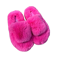 Домашні тапки з еко хутра р. 38 Малиновий