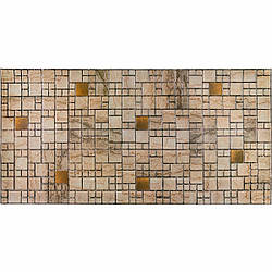 Стінова ПВХ панель Бежева мозаїка під камінь мармур 960*480мм вініл вологостійка плитка декор