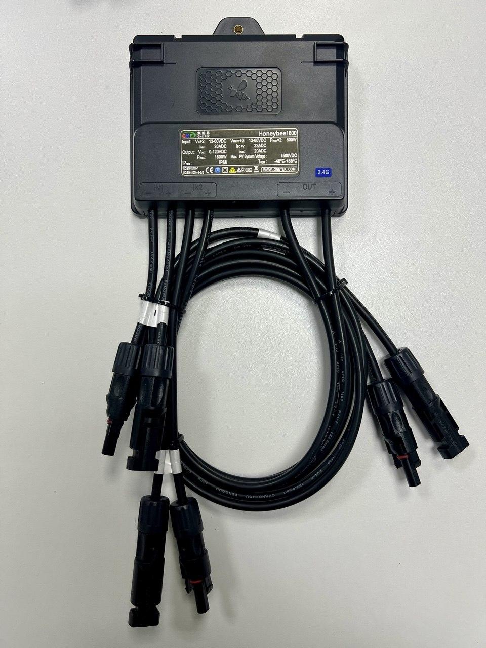 Оптимізатор потужності Honeybee 1600 на два сонячних фотомодулі (Pmax=2*800W)