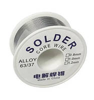 Припій для паяння ПІС 60, 0.8мм з флюсом, котушка 50г