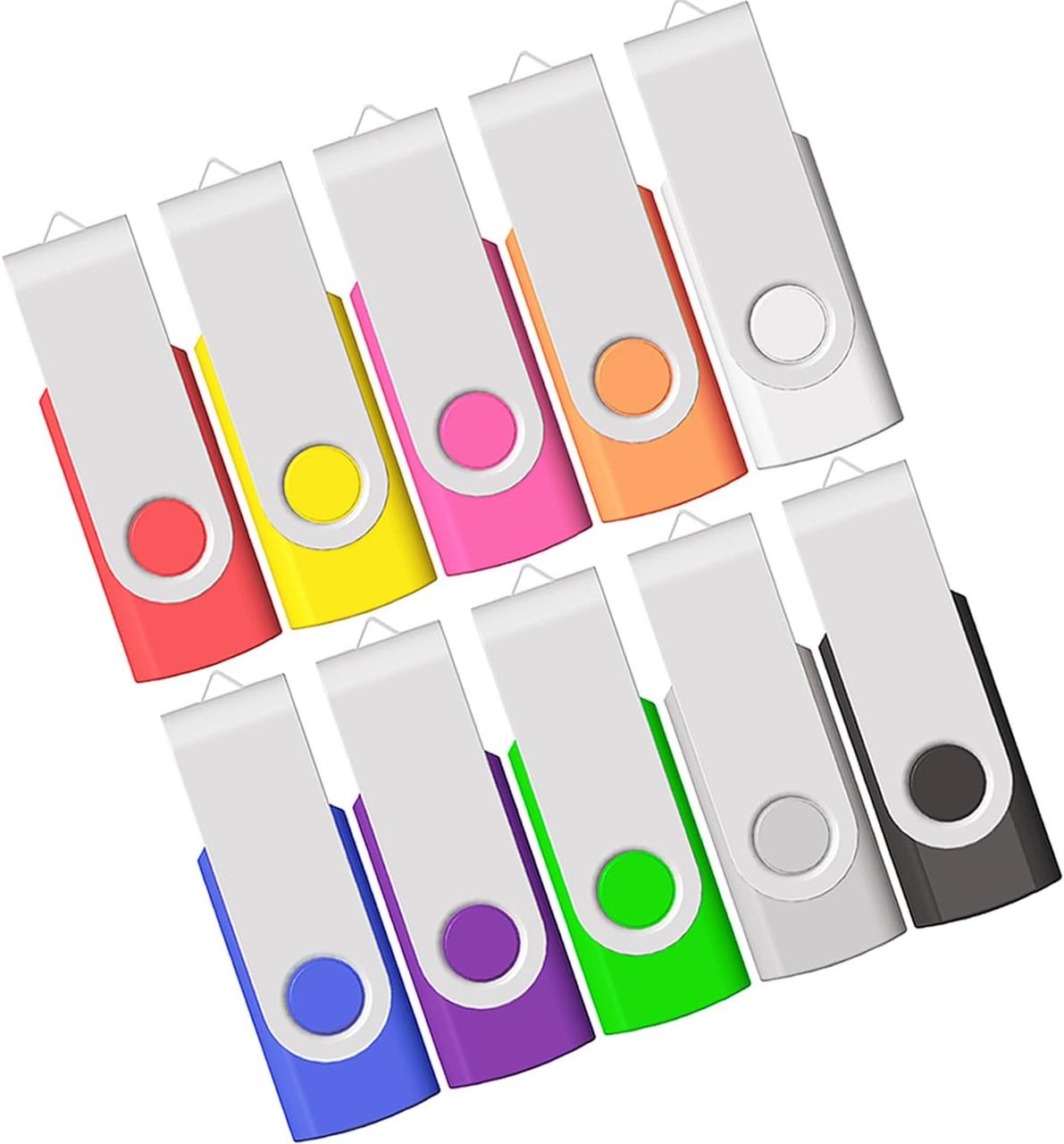 2 ГБ 10 пакетів флешок, всього 10 одиниць Gig Stick Jump Drives Bundle, фото 1