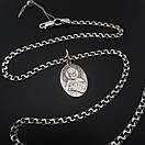 Чоловіча срібна цепочка з іконкою Миколая Чудотворця. Кулон підвіска срібло і ланцюг 925 55 см, фото 7