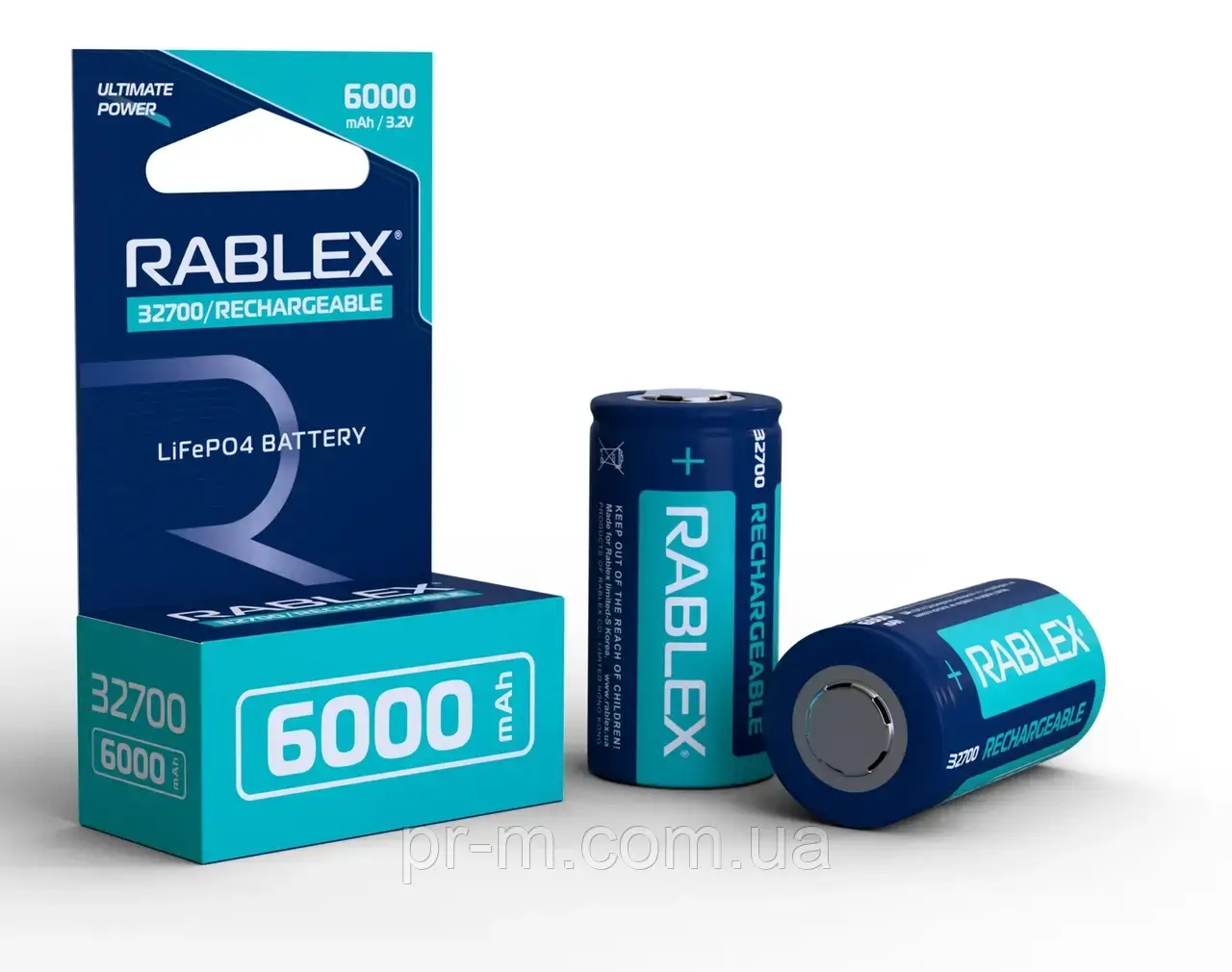 Батарейка аккумулятор 32700 (6000mAh) RABLEX LiFePO4 3.2V