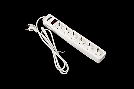 Мережевий фільтр, подовжувач Optima Base 6 1,8m WHITE провід 3*0,75мм2 ax-1261