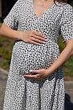 Сарафан з віскози для майбутніх мам та годування Porto розмір S (42) Lullababe Білий із чорним, фото 2