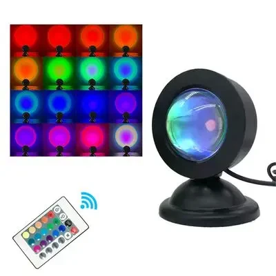 Sunset lamp RGB (кольорова лампа закота з пультом ду та шарниром)