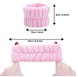 Напульсники-нарукавники для вмивання рожеві (пара), фото 2