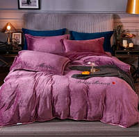 Велюровое постельное белье Моника Евро комплект теплого постельного белья на кровать.