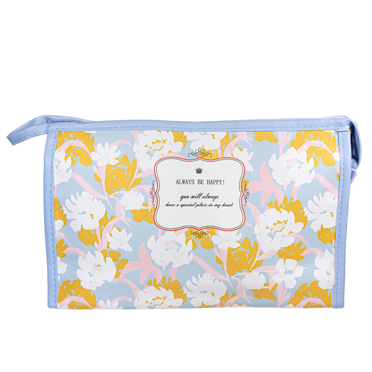 М'яка косметичка жіноча з матеріалу ПВХ, Блакитна, фото 1