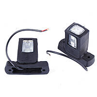 Габарит "ріжки" прямий 9,5см 12/24v червоний+білий+жовтий 1+1+2LED "СERAY" ліхтар оранжевий (2шт)