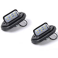 Підсвічування номера 12/24V діодне 6 LED Чорна "Ledside Lamp" 44x76x32мм (2шт)
