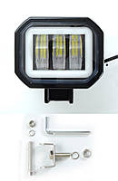 Фара-LED Квадрат 30W (10Wх3) 10/30V 95х73х60мм Дальнє світло (1шт) Білий обід