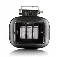 Фара-LED Квадрат 45W (15Wх3) 10/30V 120х100х60мм (Ближн/Дальн) жовтий,білийRESTALING перевернута