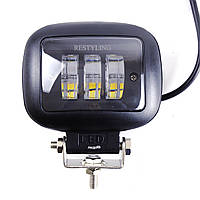 Фара-LED Квадрат 45W (15Wх3) 10/30V 120х100х60мм RESTALING матова 99BB