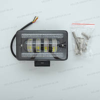Фара-LED Прямокутник 60W (15Wх4) 10/30V 150х90х65мм Ближнє/Flood PREMIUM+ДХО+Лінза 04-60W 3 (1шт)