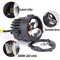 Фара-LED-Bi кругла P-71-40W 70х50мм 10/80V W/Y