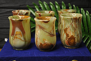 Набір з натурального оніксу, 120 ml (колір, як на фото)