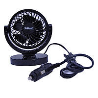 Вентилятор 12V "4 дюйми" на підставці скотч "Elegant"  один режим / 101 549 (12шт)