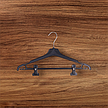 Плічка-вішалка з перекладиною із затискачами — 35 см (50), фото 2