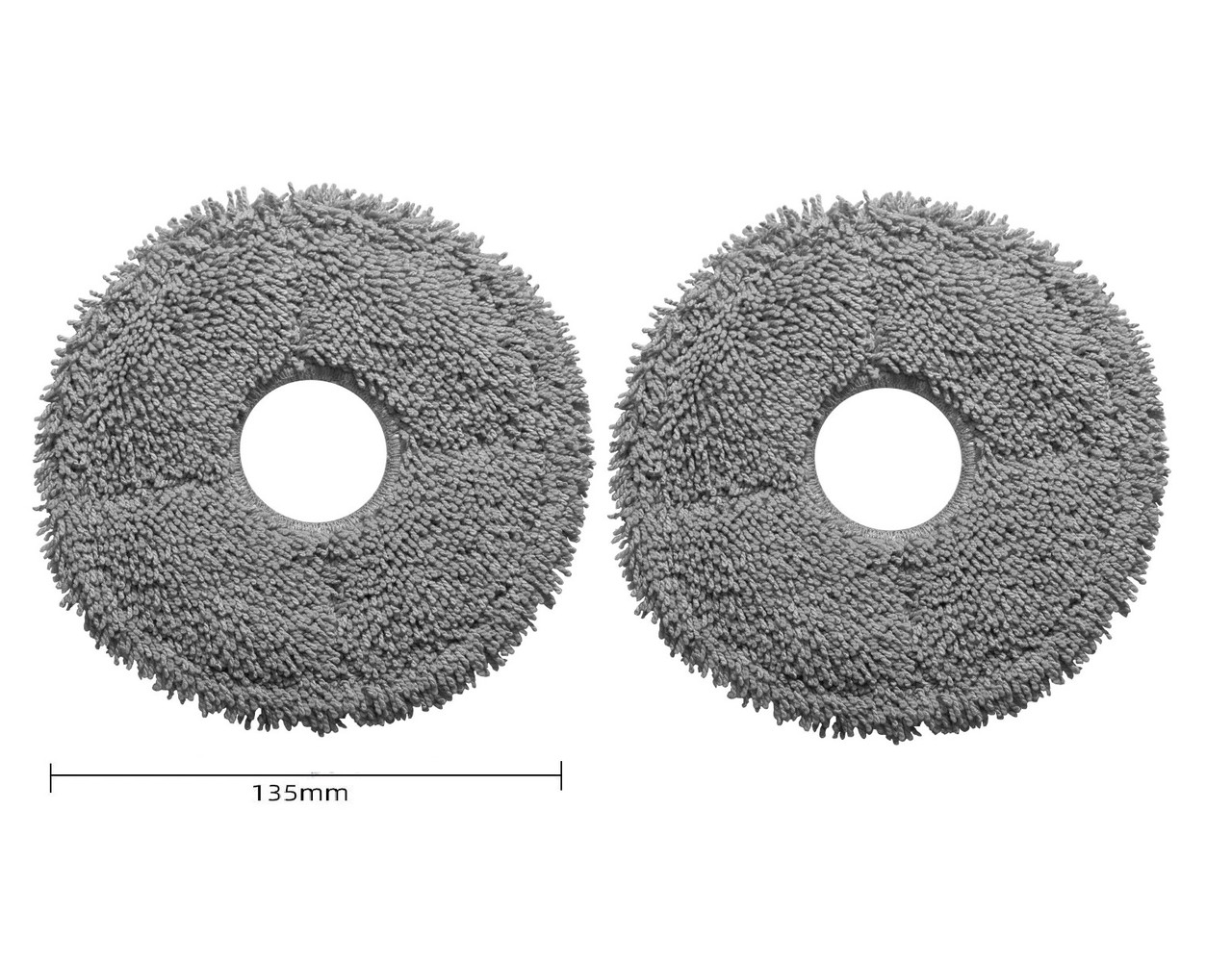 Мікрофіброва ганчірка (накладка) для робот-пилососа Xiaomi X10+ / B101 / S10+ / Dreame L10s Ultra Pro L10 Prime, 2шт