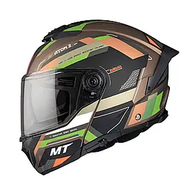 Мотошолом MT ATOM 2 SV BAST A6 Matt Green
