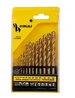 НАБІР СВЕРДЛ ПО МЕТАЛУ 13 ШТ. ТИТАНОВІ (2, 2.5, 3, 3.5, 4, 4.5, 5, 5.5, 6, 6.5, 7, 7.5, 8ММ) SIGMA