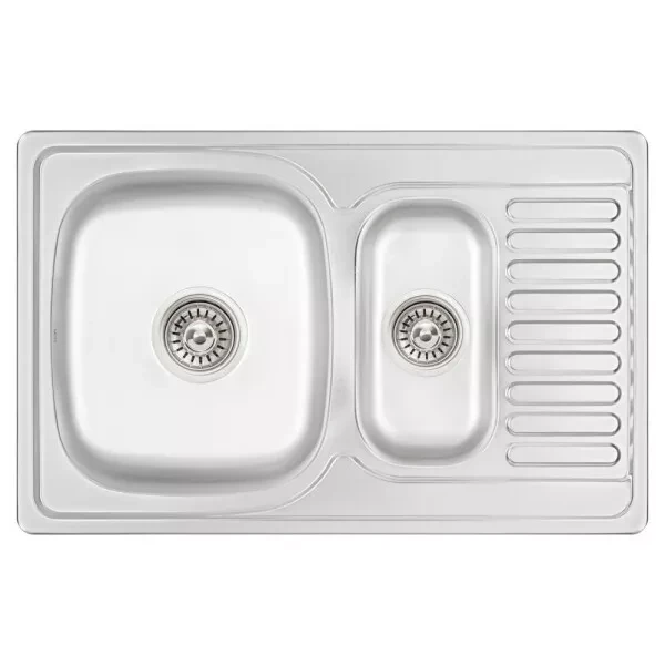 Кухонна мийка WEZER 7850(08) Deсоr 780x500x180 мм + сифон, фото 1