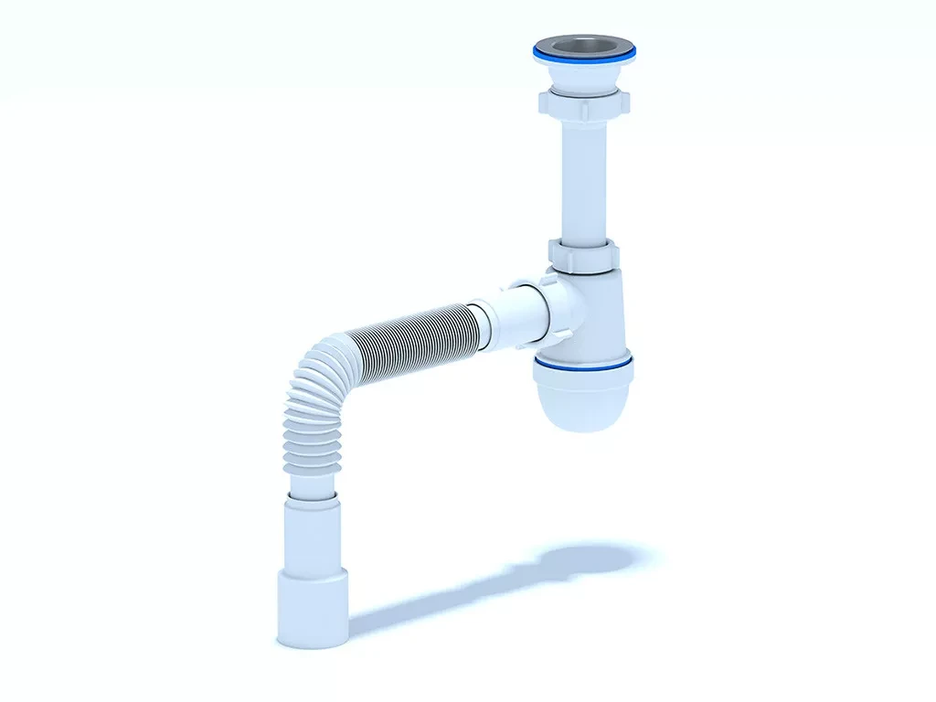 Сифон для мийки ANI-plast C0115, 1 1/2" х 40 з гнучкою трубою 40 x 40/50