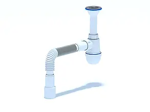 Сифон для мийки ANI-plast C0515, 1 1/2" х 40 з литим випуском, з гнучкою трубою 40 x 40/50