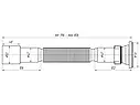 Сифон гофрований ANI-plast G106, 1 1/2" x 40/50 (396-806 мм), фото 4