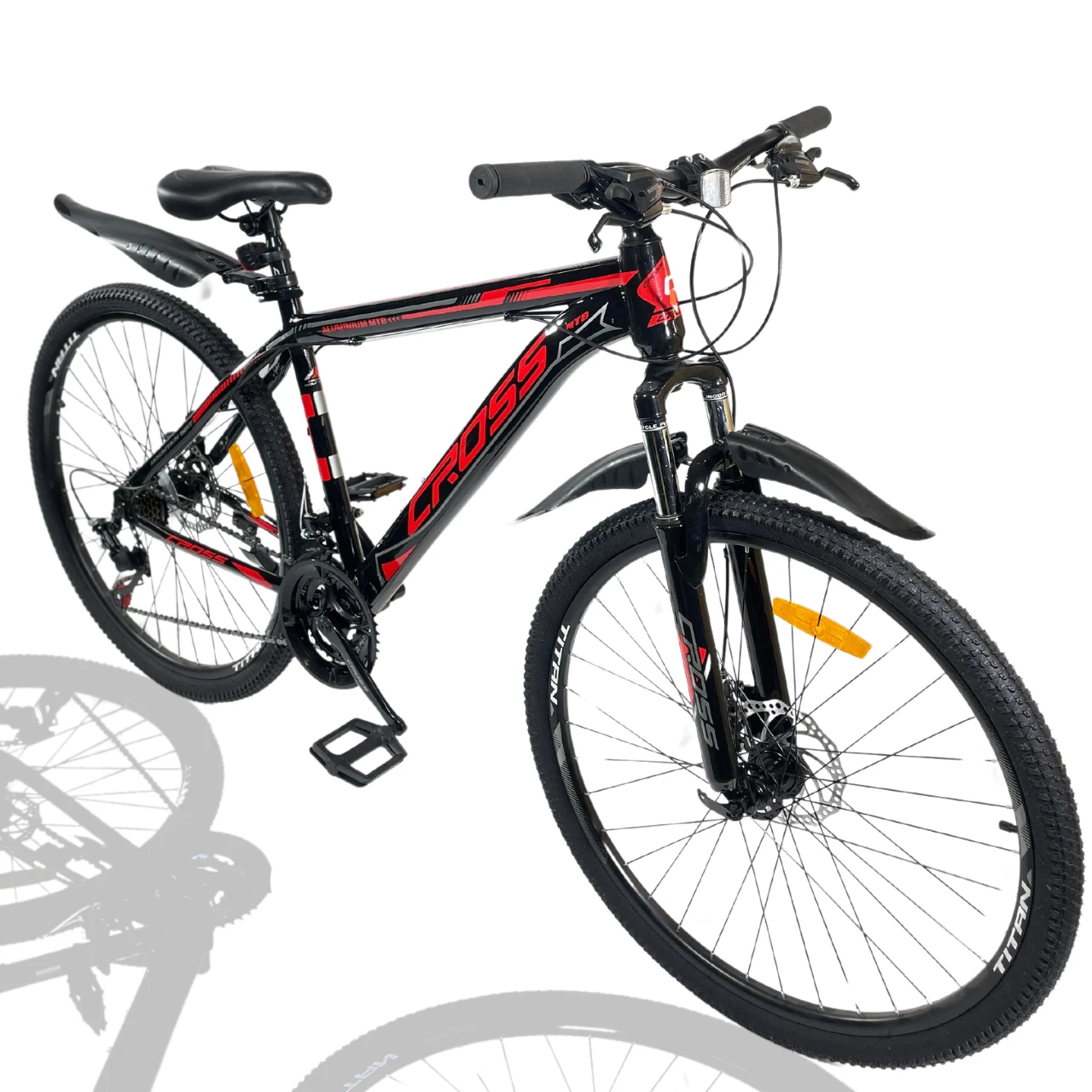 Гірський велосипед Cross Stinger 27.5" Чорно-червоний 18" рама/зріст від 170 - 185 см