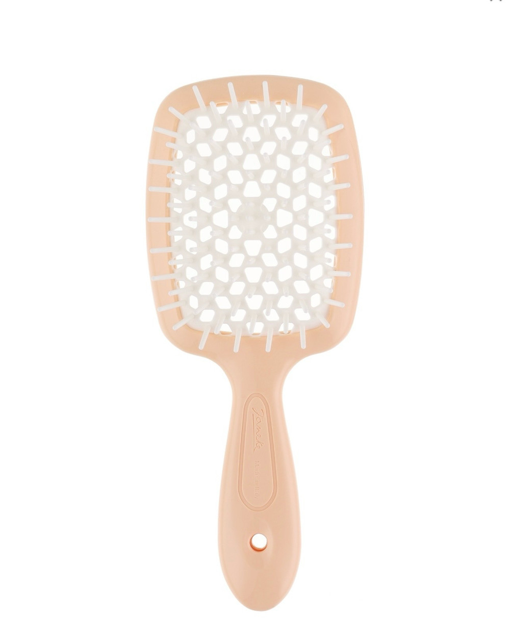 Гребінець для волосся Janeke 1830 Superbrush Standart, персиковий з білим