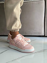 Жіночі кросівки Adidas Forum Low Pink Взуття Адідас Форум Лов рожеві шкіряні демісезон демісезон В'єтнам, фото 5