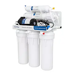 Фільтр зворотного осмосу ITAL RO5-75P п'ятиступенева система очищення, помпа (IT-RO5-75P)