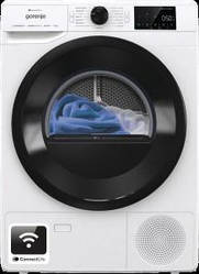 Сушильна машина Gorenje тепловий насос, 9кг, A++, 60см, дисплей, 16 програм, Wi-Fi, білий, DPNE92GNLWIFI