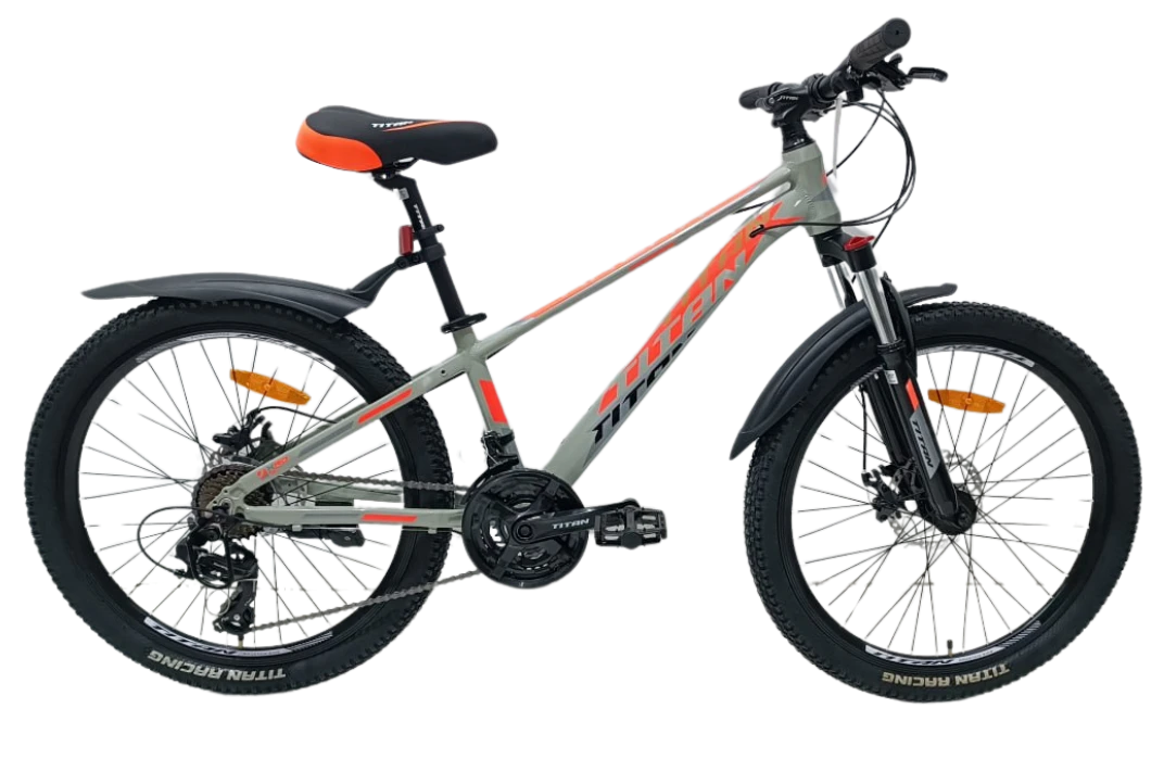 Велосипед 24" Arena 2024 Рама-12" grey-orange від 8 років, від 125 см