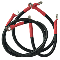 Перемичка для з'єднання АКБ перетин 35мм.кв, 3AWG довжина в асортименті від 30см, мідна ПВ-3 з клемами М8(М10) мідно-луджені