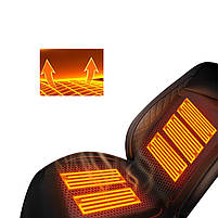 Накидка подвійне сидіння HELLOLEIBOO 02 Black з підігрівом від прикурювача 12 В 7 шт., фото 3