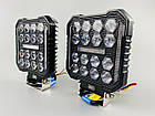Фара LED квадратна 16 Led chip 12/24V. Широкий промінь + DRL світло-стробоскоп, світло 6500 К, IP67, фото 4
