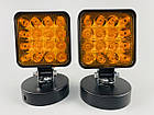 Фара LED квадратна 48 W 12 V 6500 K (16 діодів) (8.4 см х 8.4 см х 2 см) Mini (жовтогаряча), фото 10