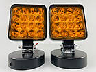 Фара LED квадратна 48 W 12 V 6500 K (16 діодів) (8.4 см х 8.4 см х 2 см) Mini (жовтогаряча), фото 8