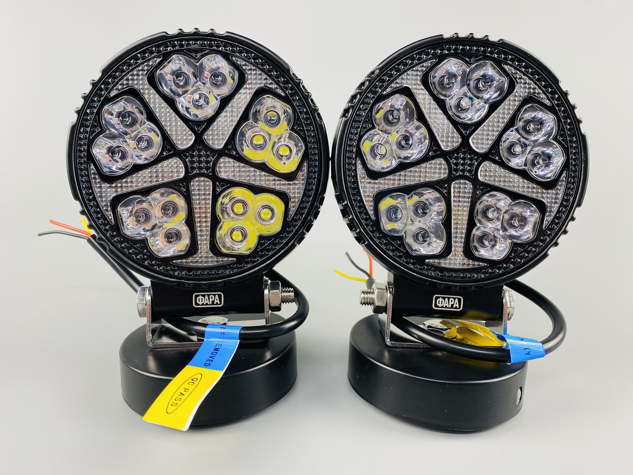 Фара LED кругла 15led chip 9-30V алюмінієвий корпус, кріплення, повітряний клапан
