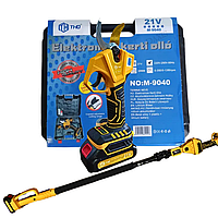 Електросекатор акумуляторний THO з телескопічною штангою 2.6м Потужний АКБ набір 2в1 секатор + штанга 21 В