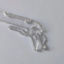 Плічки вішачки тремпеля для нижньої білизни (білизняні) лебідь 27 см прозорі польща уп.10 шт, фото 5