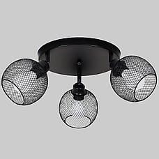 Чорна стельова люстра на 3 плафони "Industrial Light" (907-X011F2-3 BK (300)), фото 3